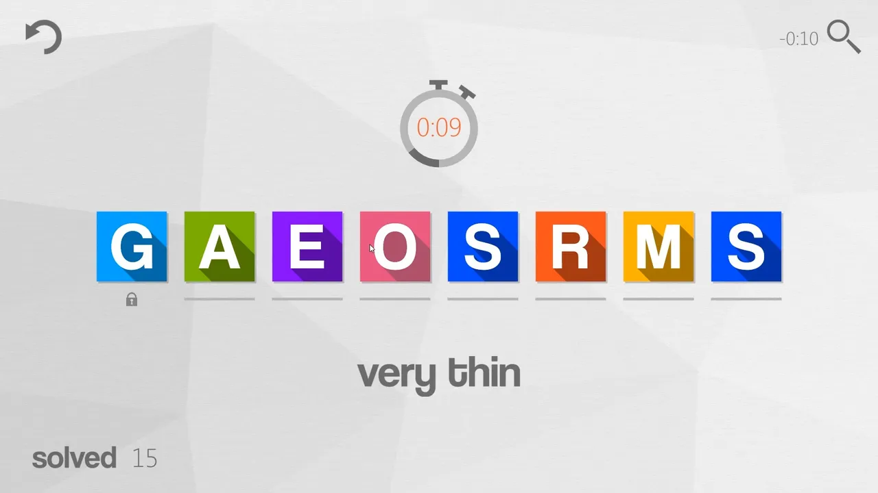 Anagrams screenshot