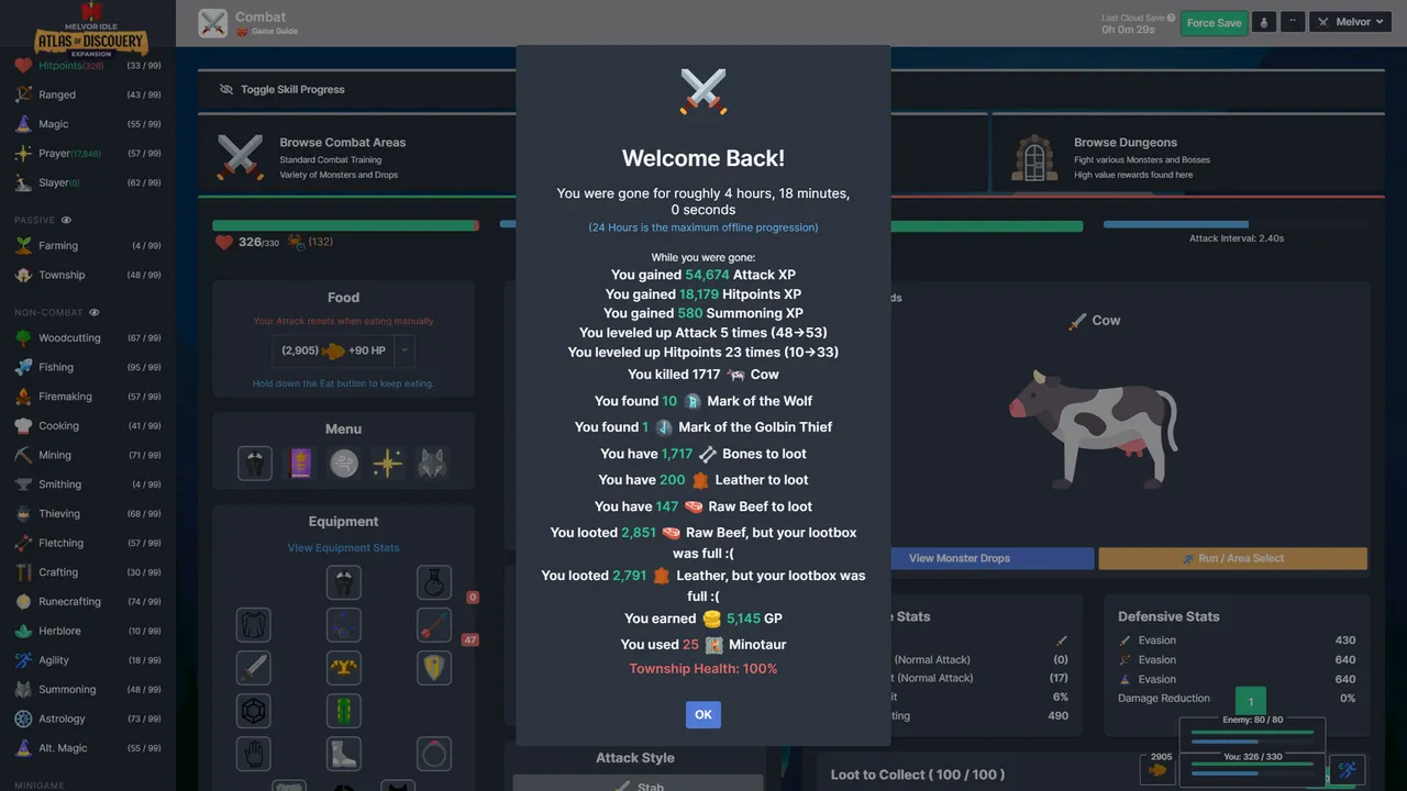 Melvor Idle screenshot