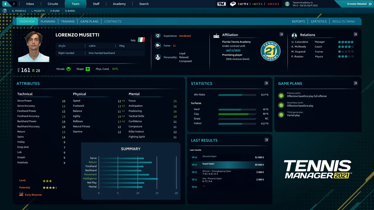 Tennis Manager 2021 screenshot