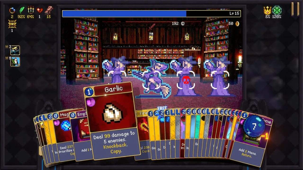 Vampire Crawlers: The Turbo Wildcard from Vampire Survivors screenshot